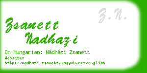 zsanett nadhazi business card