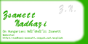 zsanett nadhazi business card